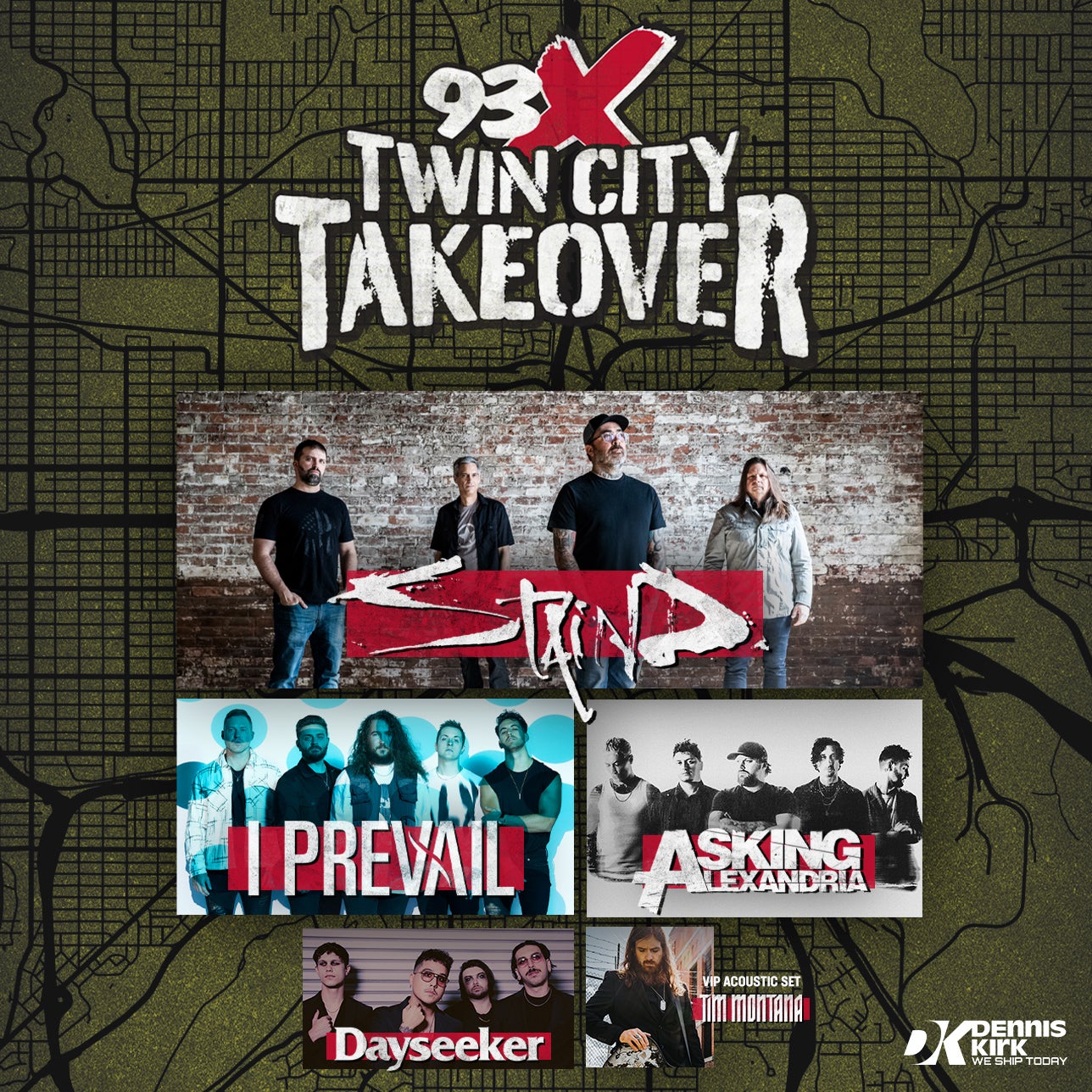 93X Twin City Takeover starring Staind