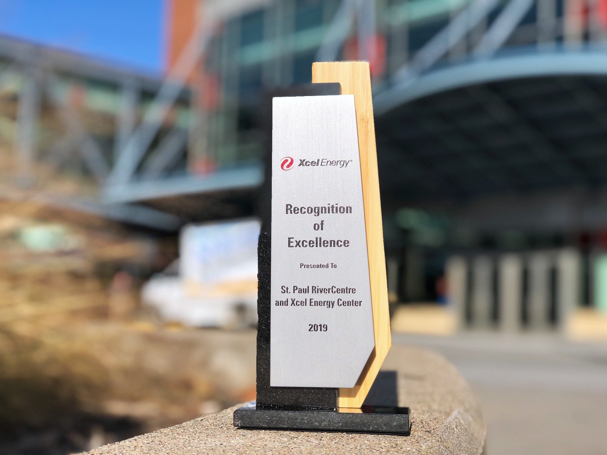 2019 Xcel Energy Recognition of Excellence Award Presented to Saint Paul RiverCentre and Xcel Energy Center