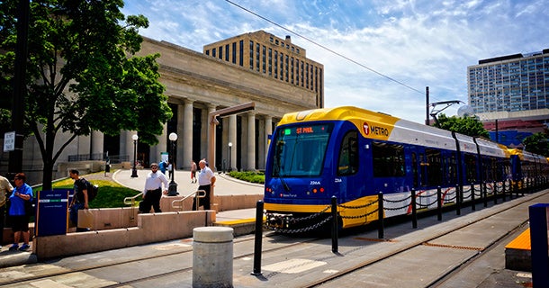 How to get to Xcel Energy Center in St. Paul by Bus or Light Rail?