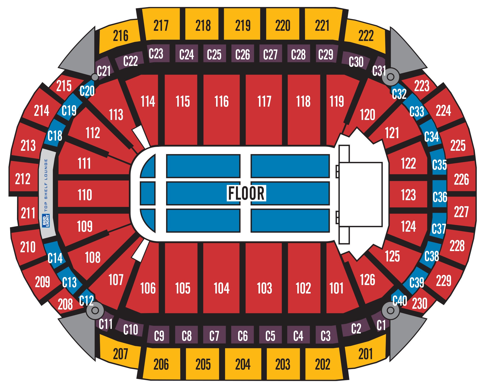Xcel Energy Center Concert Seating Map