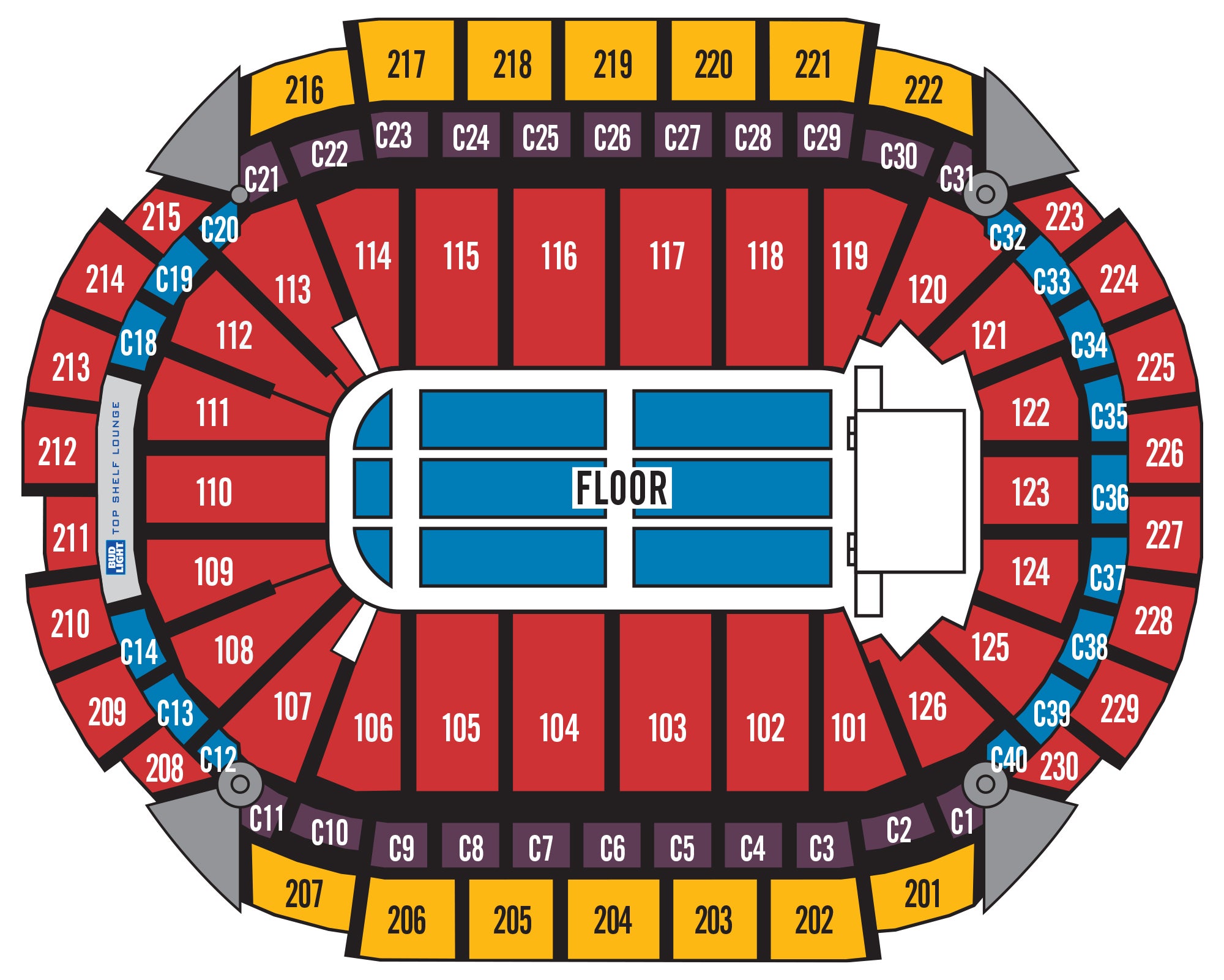 Seating Charts  Xcel Energy Center